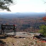 Bench view of mountains